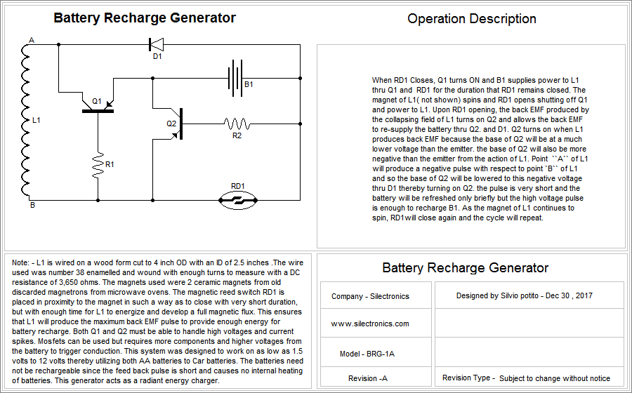 battery recharge generator
